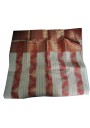 Red and White Tant Saree