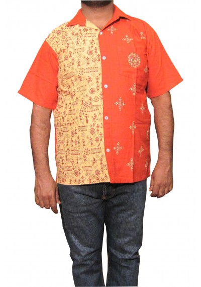 Kantha Orange Shirt