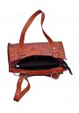 Leather Warli print Bag